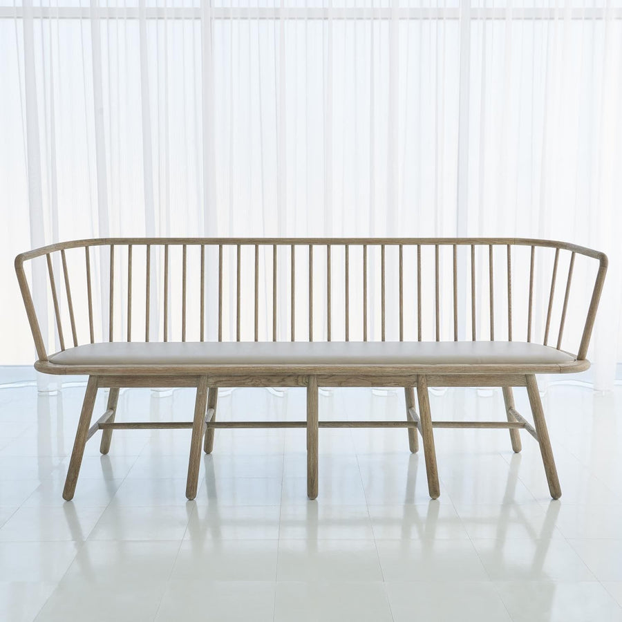 Spindle Long Bench-Global Views-GVSA-7.20205-BenchesGrey Leather-1-France and Son