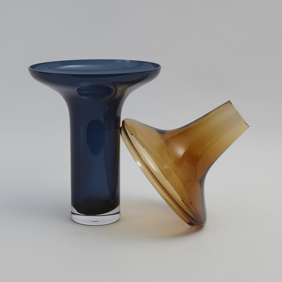 Tall Amber Over Cobalt Vase-Global Views-GVSA-6.60285-Decorative ObjectsLarge-3-France and Son