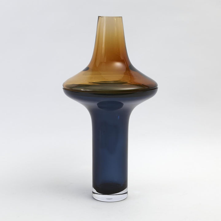 Tall Amber Over Cobalt Vase-Global Views-GVSA-6.60285-Decorative Objects-1-France and Son