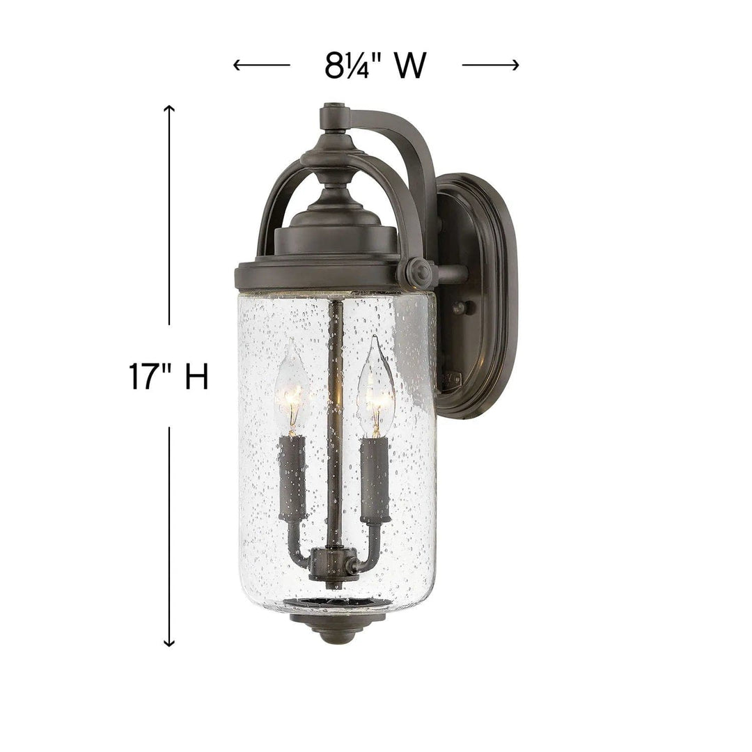 Outdoor Willoughby - Medium Wall Mount Lantern-Hinkley Lighting-HINKLEY-2754OZ-Outdoor Wall Sconces-4-France and Son