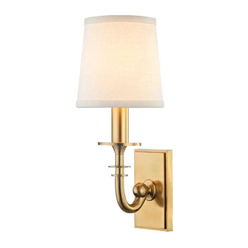 Carroll 1 Light Wall Sconce-Hudson Valley-HVL-8400-AGB-Wall LightingAged Brass-1-France and Son