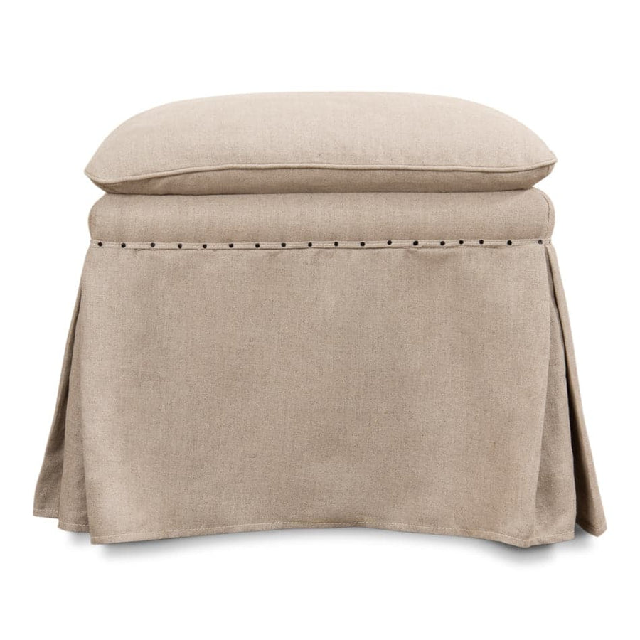 Draped Ottoman-SARREID-SARREID-27719-Outdoor Ottomans, Benches & Stools-1-France and Son