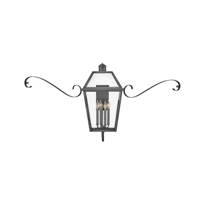 Outdoor Nouvelle - Wall Mount Lantern-Hinkley Lighting-HINKLEY-2775BLB-SCR-Outdoor Wall SconcesLarge-1-France and Son