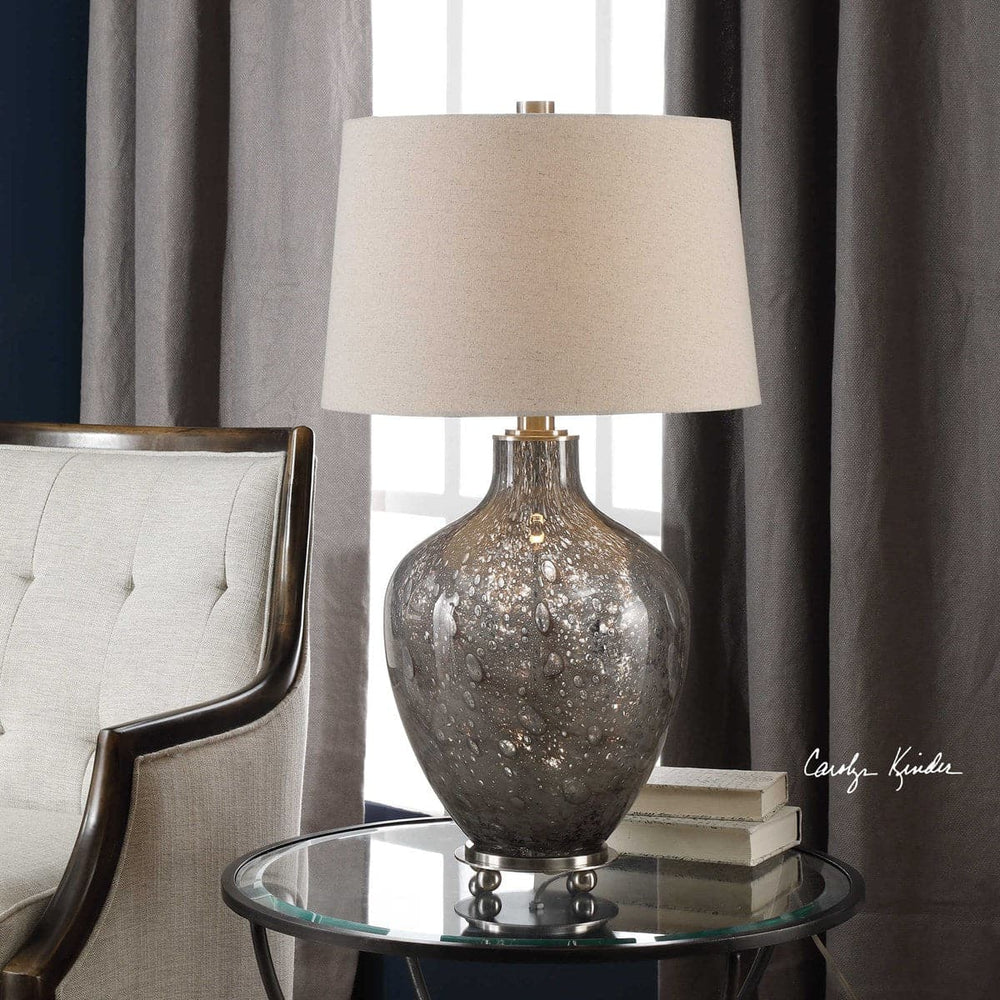 Adria Gray Glass Lamp-Uttermost-UTTM-27802-Table Lamps-2-France and Son