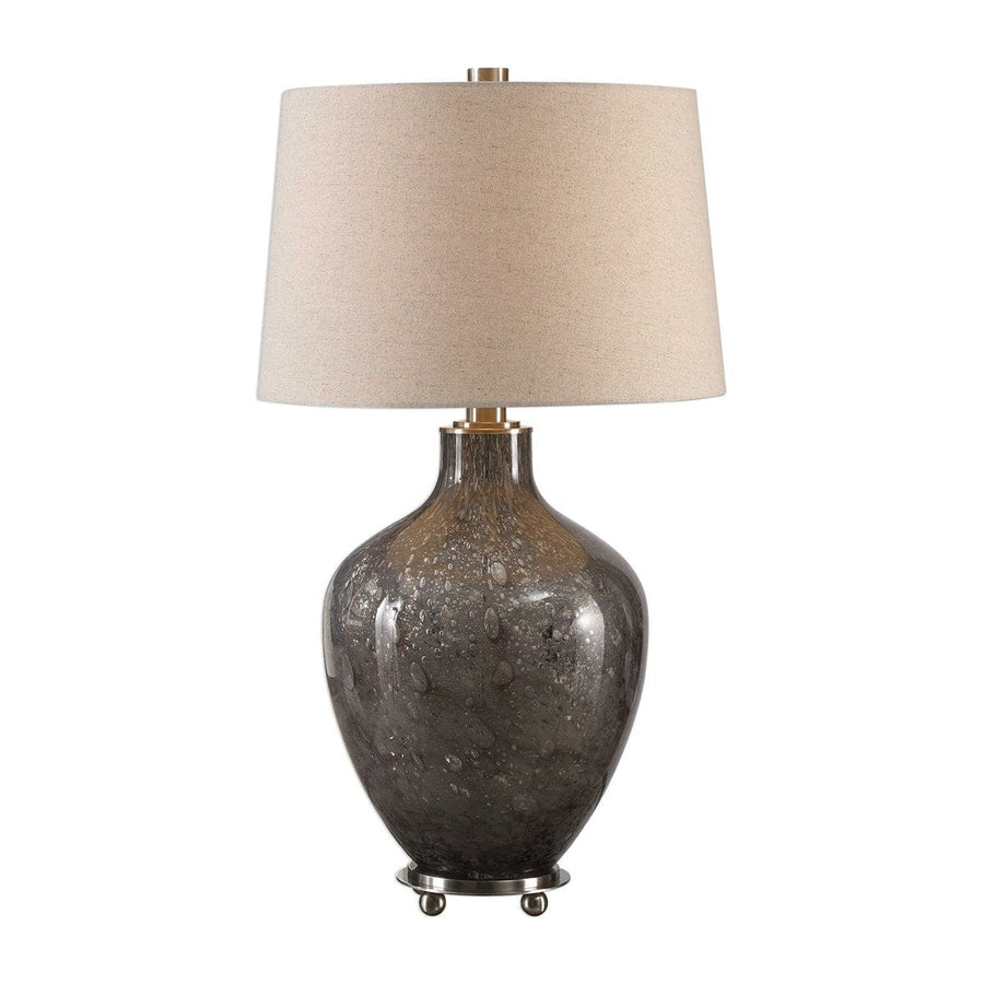 Adria Gray Glass Lamp-Uttermost-UTTM-27802-Table Lamps-1-France and Son