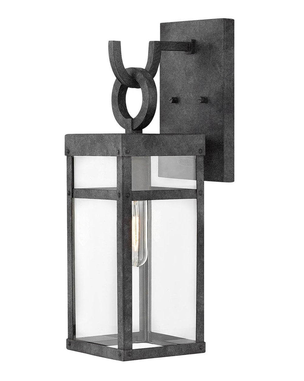 Outdoor Porter - Small Wall Mount Lantern - LED-Hinkley Lighting-HINKLEY-2800DZ-LL-Outdoor Post LanternsAged Zinc-2-France and Son