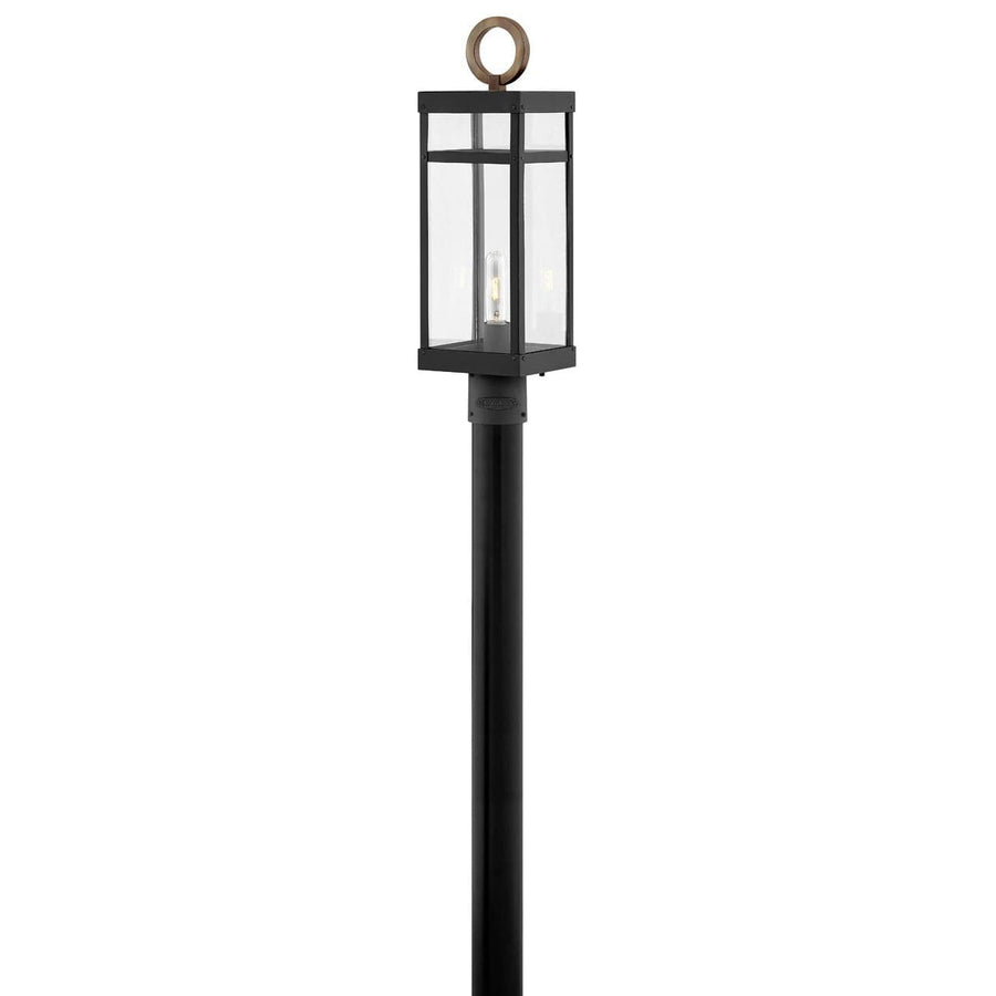 Outdoor Porter Medium Post Top or Pier Mount Lantern-Hinkley Lighting-HINKLEY-2801BK-LL-Outdoor Post LanternsBlack / LED-1-France and Son