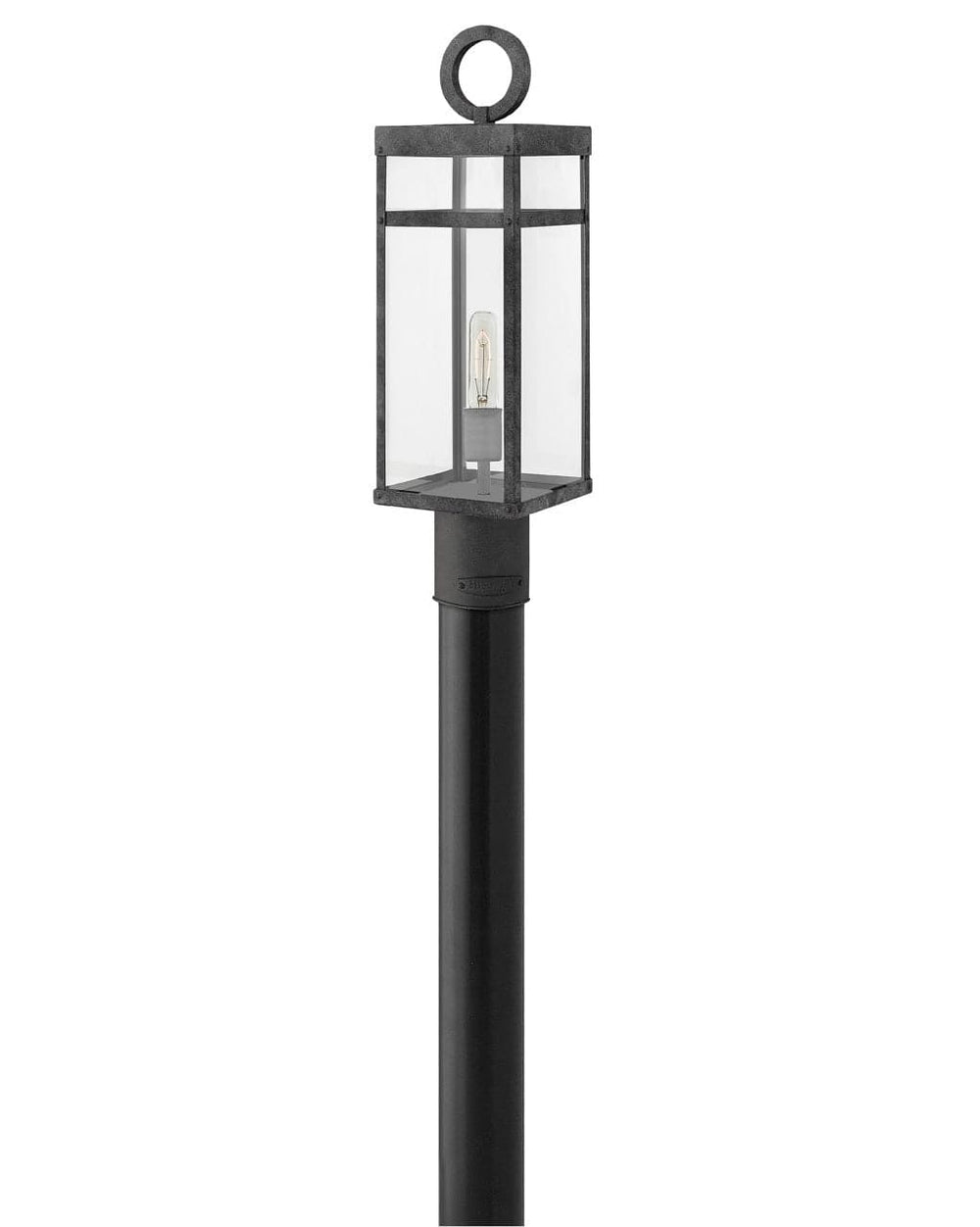 Outdoor Porter Medium Post Top or Pier Mount Lantern-Hinkley Lighting-HINKLEY-2801DZ-LL-Outdoor Post LanternsAged Zinc / LED-2-France and Son