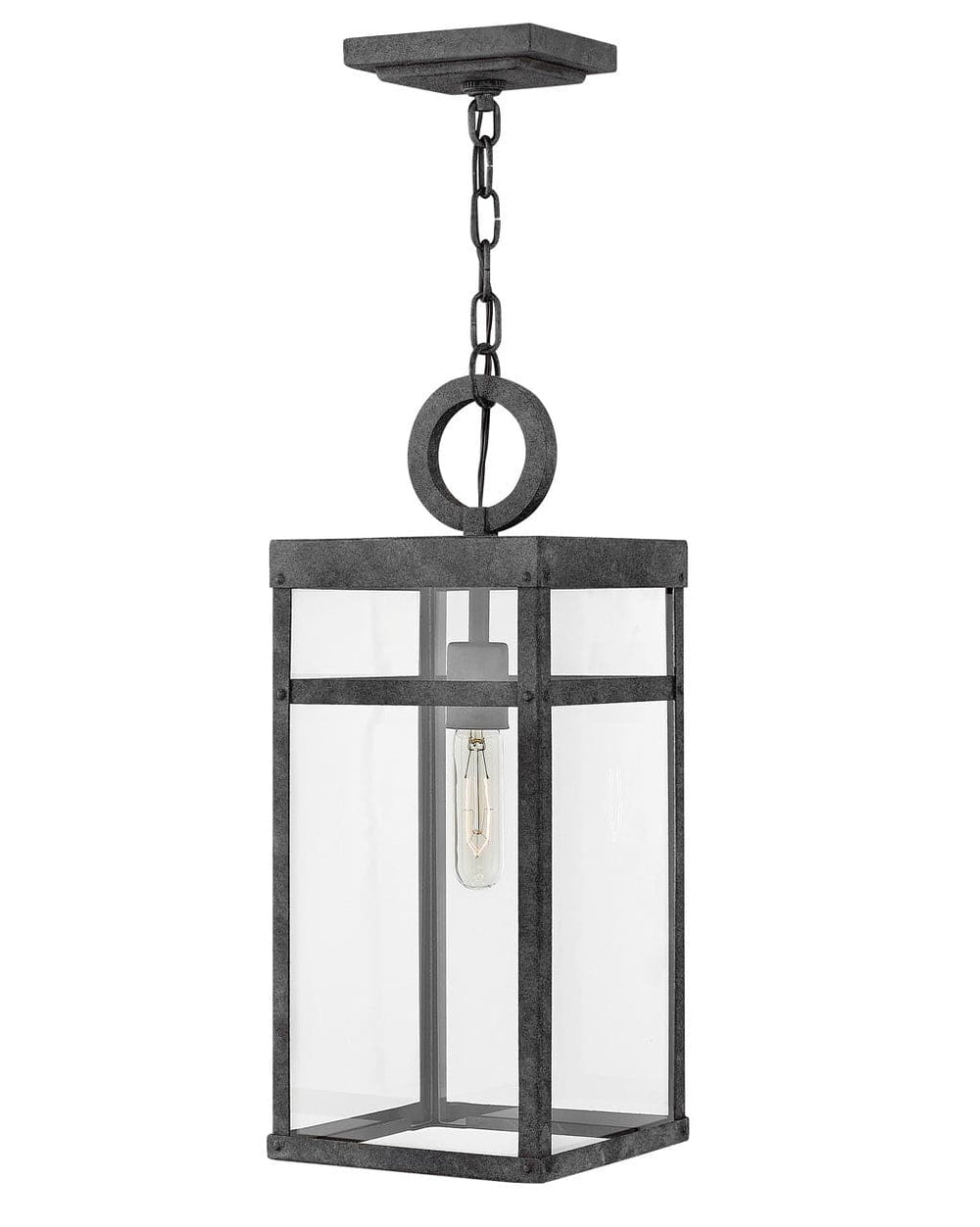 Outdoor Porter - Medium Hanging Lantern-Hinkley Lighting-HINKLEY-2802DZ-LL-Outdoor Post LanternsAged Zinc-2-France and Son