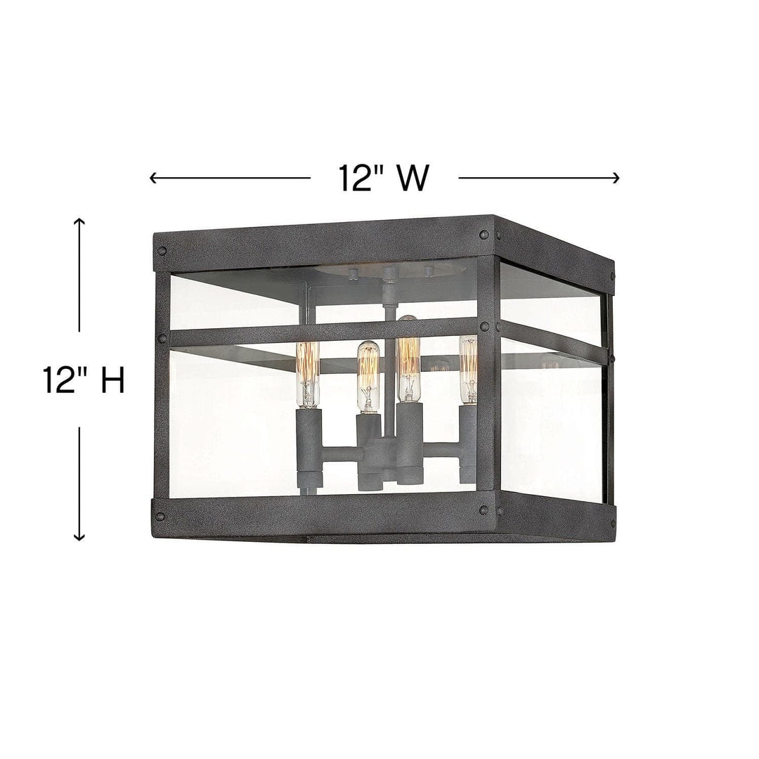 Porter Medium Flush Mount-Hinkley Lighting-HINKLEY-2803BK-Flush MountsBlack-4-France and Son