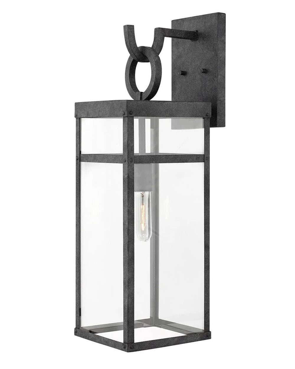 Outdoor Porter - Large Wall Mount Lantern-Hinkley Lighting-HINKLEY-2805DZ-LL-Outdoor Wall SconcesAged Zinc-LED-2-France and Son