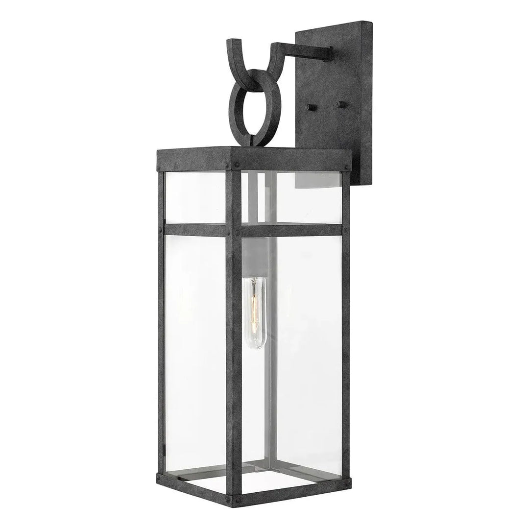 Outdoor Porter - Large Wall Mount Lantern-Hinkley Lighting-HINKLEY-2805DZ-LL-Outdoor Wall SconcesAged Zinc-LED-2-France and Son