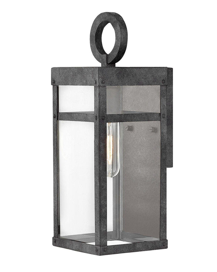 Outdoor Porter - Extra Small Wall Mount Lantern-Hinkley Lighting-HINKLEY-2806DZ-Wall LightingAged Zinc-NON-LED-4-France and Son