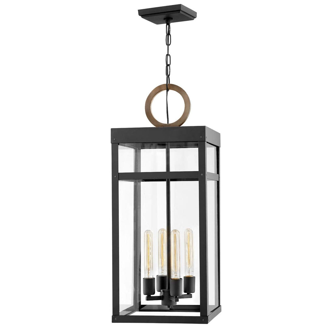 Outdoor Porter - Large Single Tier with LED-Hinkley Lighting-HINKLEY-2808BK-LL-Outdoor PendantsBlack-1-France and Son