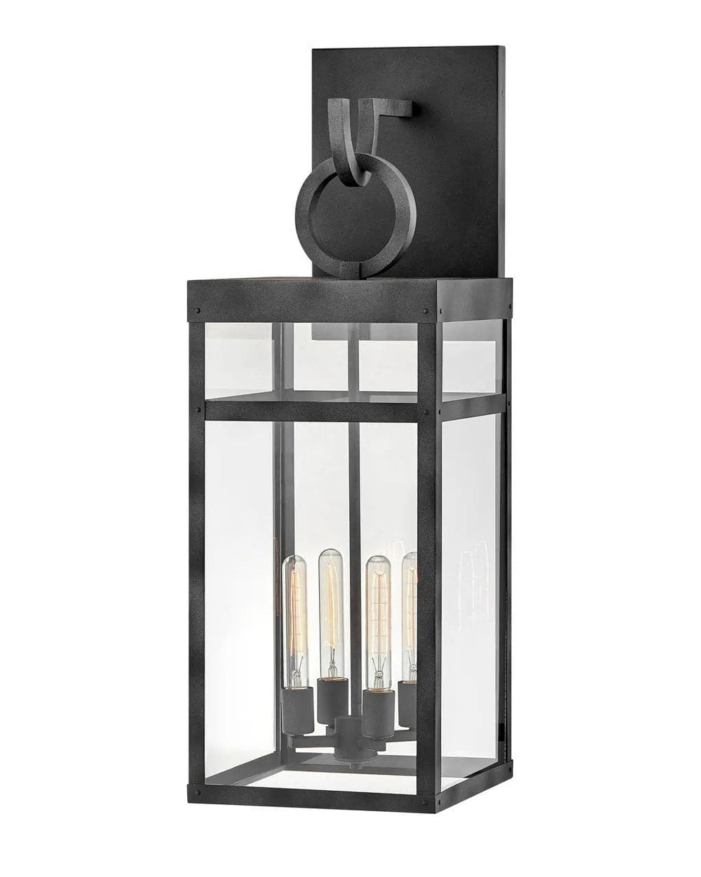 Outdoor Porter - Double Extra Large Wall Mount Lantern-Hinkley Lighting-HINKLEY-2809DZ-LL-Outdoor Wall SconcesAged Zinc-2-France and Son