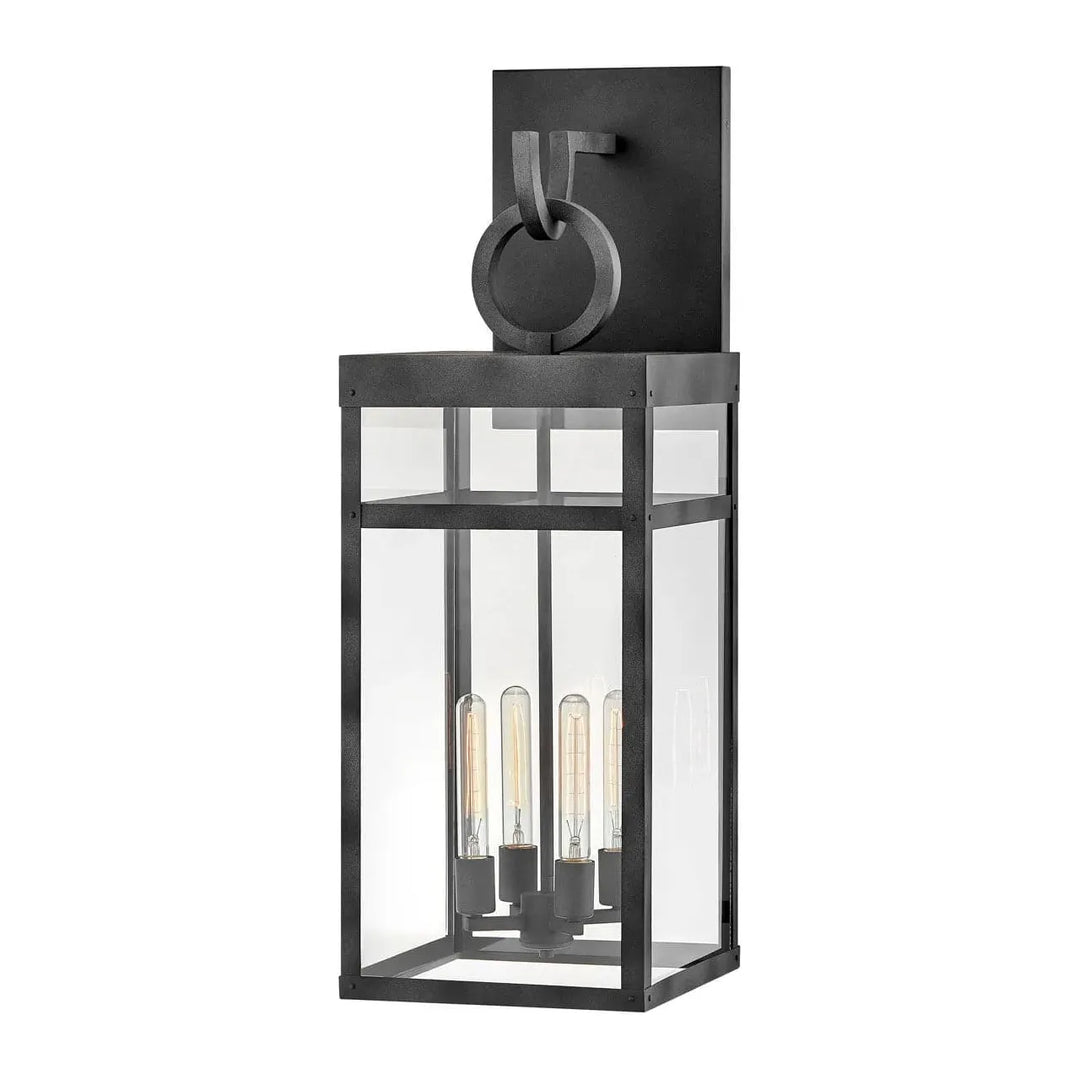 Outdoor Porter - Double Extra Large Wall Mount Lantern-Hinkley Lighting-HINKLEY-2809DZ-LL-Outdoor Wall SconcesAged Zinc-2-France and Son