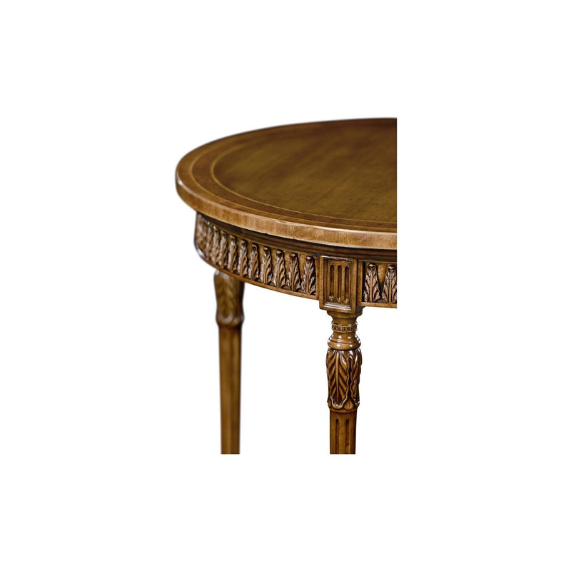Napoleon III style round side table with fine inlay-Jonathan Charles-JCHARLES-495007-SAM-Side Tables-4-France and Son