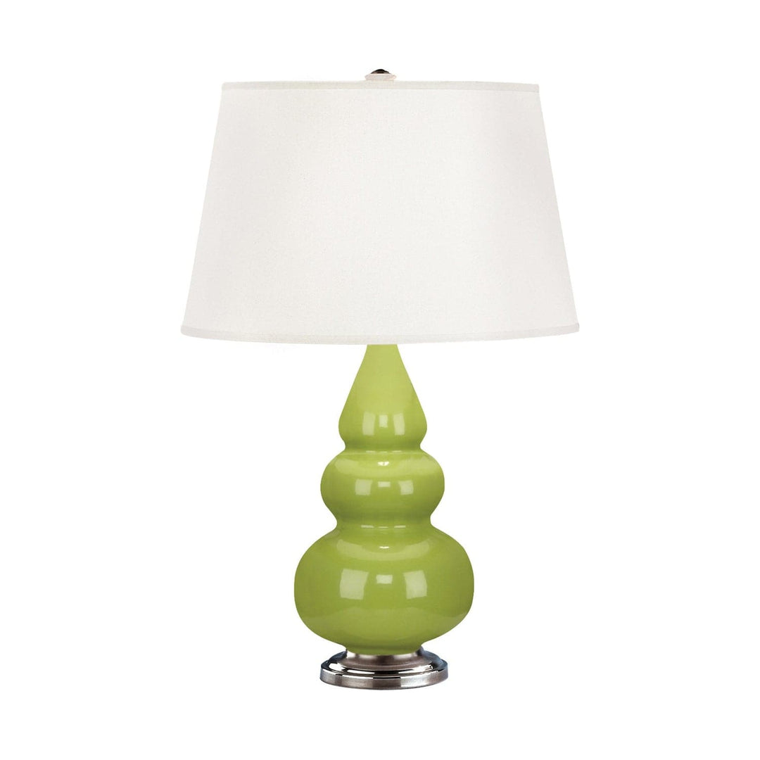 Small Short Gourd Accent Lamp - Antique Silver 24.375"H-Robert Abbey Fine Lighting-ABBEY-283X-Table LampsApple-21-France and Son