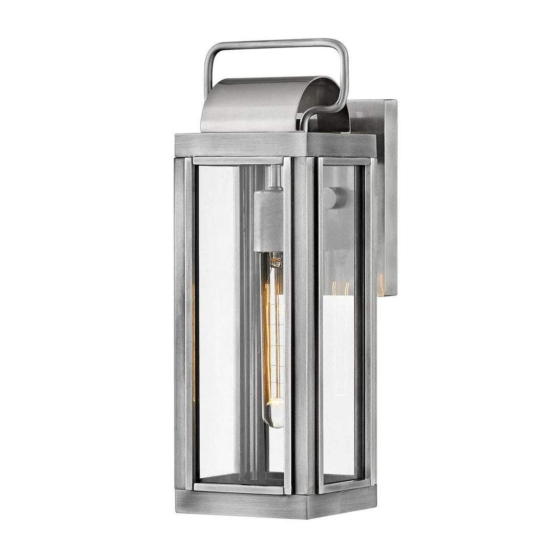 Outdoor Sag Harbor - Small Wall Mount Lantern-Hinkley Lighting-HINKLEY-2840AL-LL-Outdoor Post LanternsLED-Antique Brushed Aluminum-1-France and Son