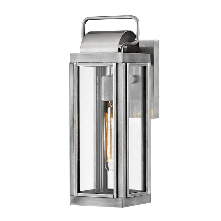 Outdoor Sag Harbor - Small Wall Mount Lantern-Hinkley Lighting-HINKLEY-2840AL-LL-Outdoor Post LanternsLED-Antique Brushed Aluminum-1-France and Son