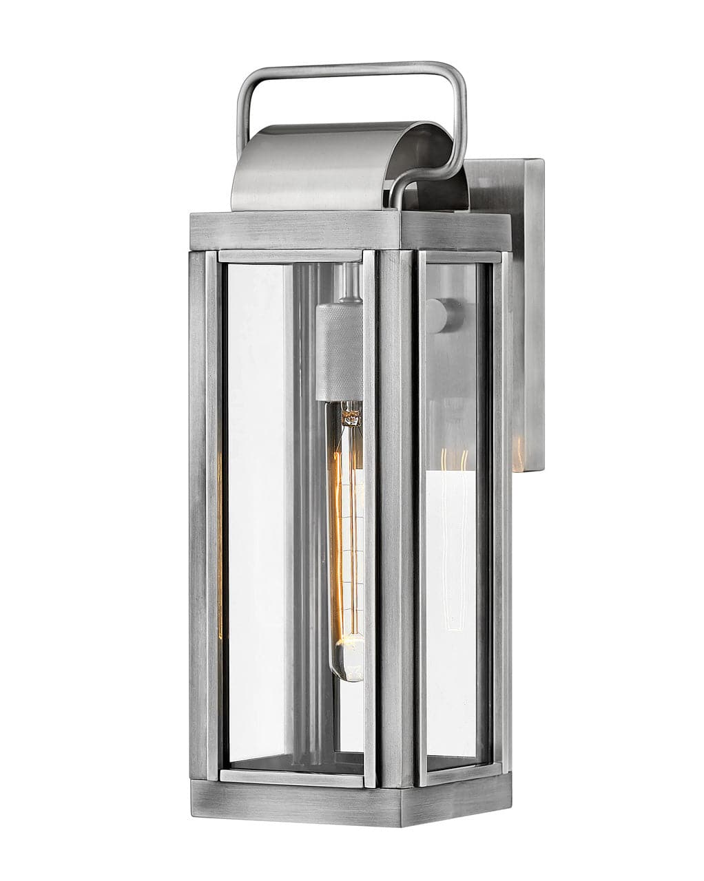 Outdoor Sag Harbor - Small Wall Mount Lantern-Hinkley Lighting-HINKLEY-2840AL-Outdoor Post LanternsNon LED-Antique Brushed Aluminum-5-France and Son