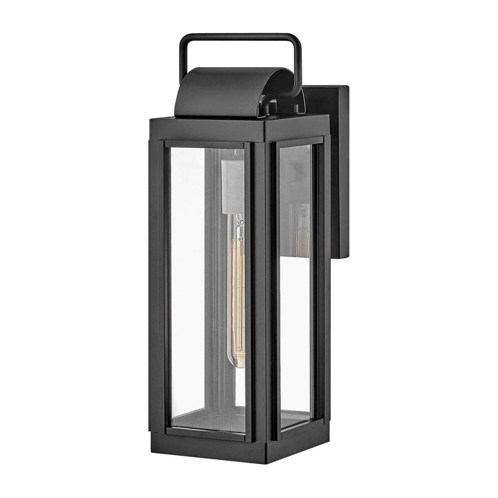 Outdoor Sag Harbor - Small Wall Mount Lantern-Hinkley Lighting-HINKLEY-2840BK-LL-Outdoor Post LanternsLED-Black-2-France and Son