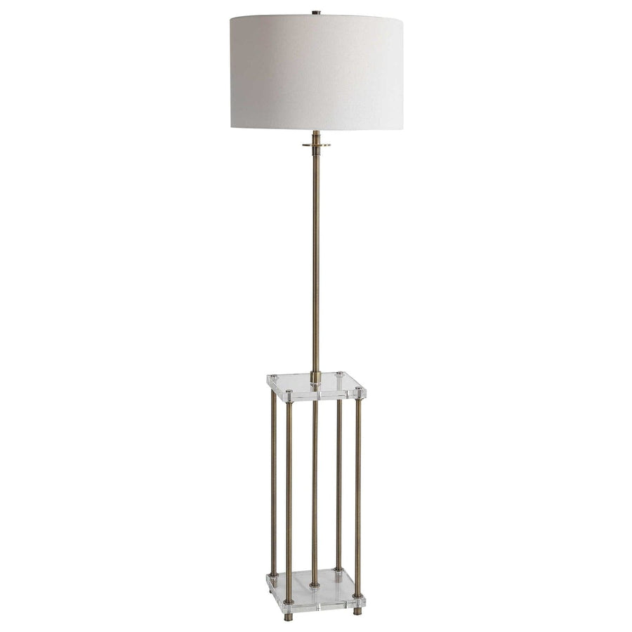 Palladian Antique Brass Floor Lamp-Uttermost-UTTM-28415-Floor Lamps-1-France and Son