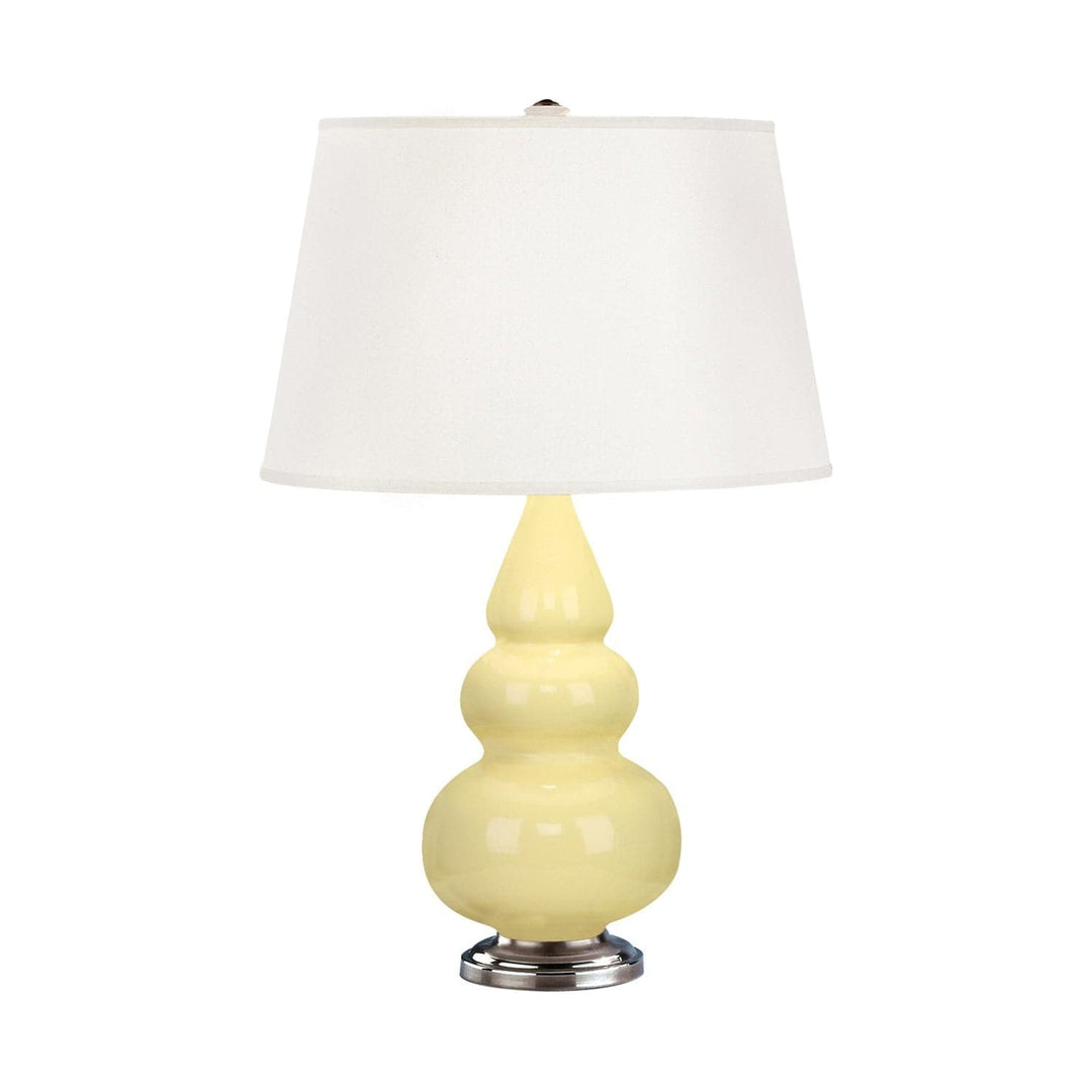 Small Short Gourd Accent Lamp - Antique Silver 24.375"H-Robert Abbey Fine Lighting-ABBEY-287X-Table LampsButter-22-France and Son