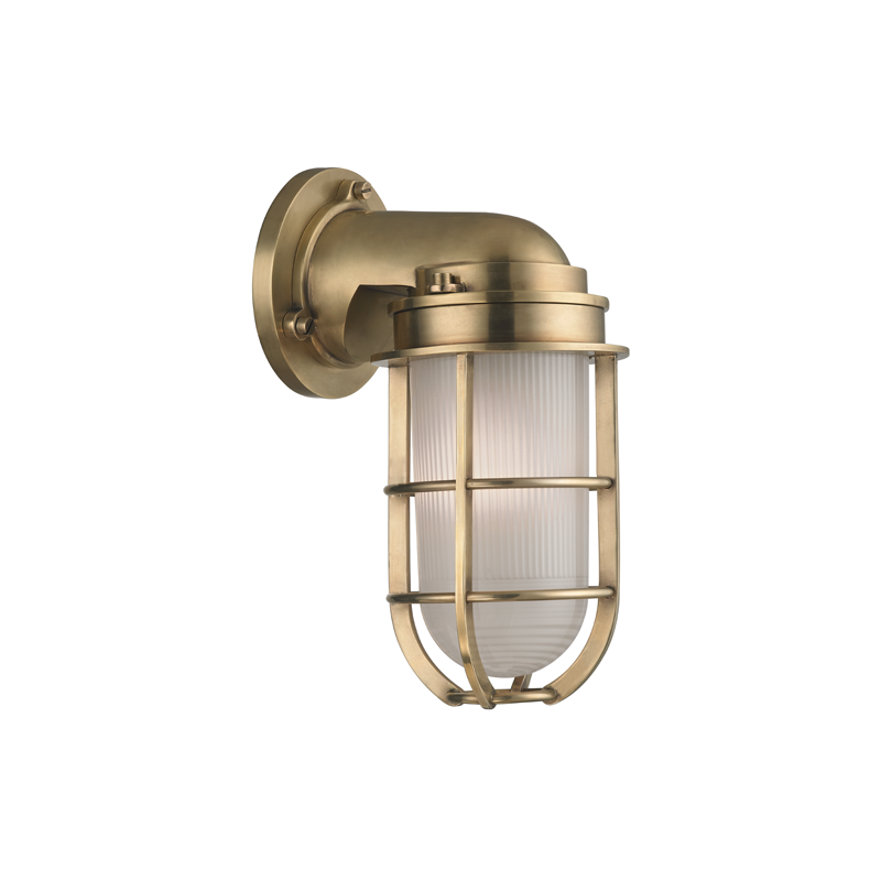 Carson 1 Light Wall Sconce-Hudson Valley-HVL-240-AGB-Outdoor Wall SconcesAged Brass-1-France and Son