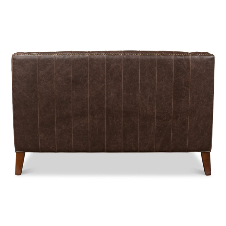 Brooks Leather Tufted 2 Seat Sofa-SARREID-SARREID-28927-Sofas-2-France and Son