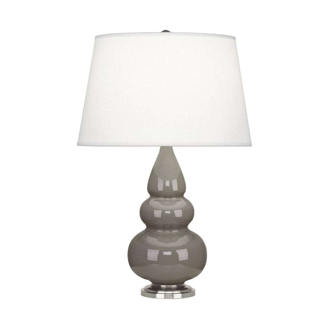 Small Short Gourd Accent Lamp - Antique Silver 24.375"H-Robert Abbey Fine Lighting-ABBEY-289X-Table LampsSmoky Taupe-24-France and Son