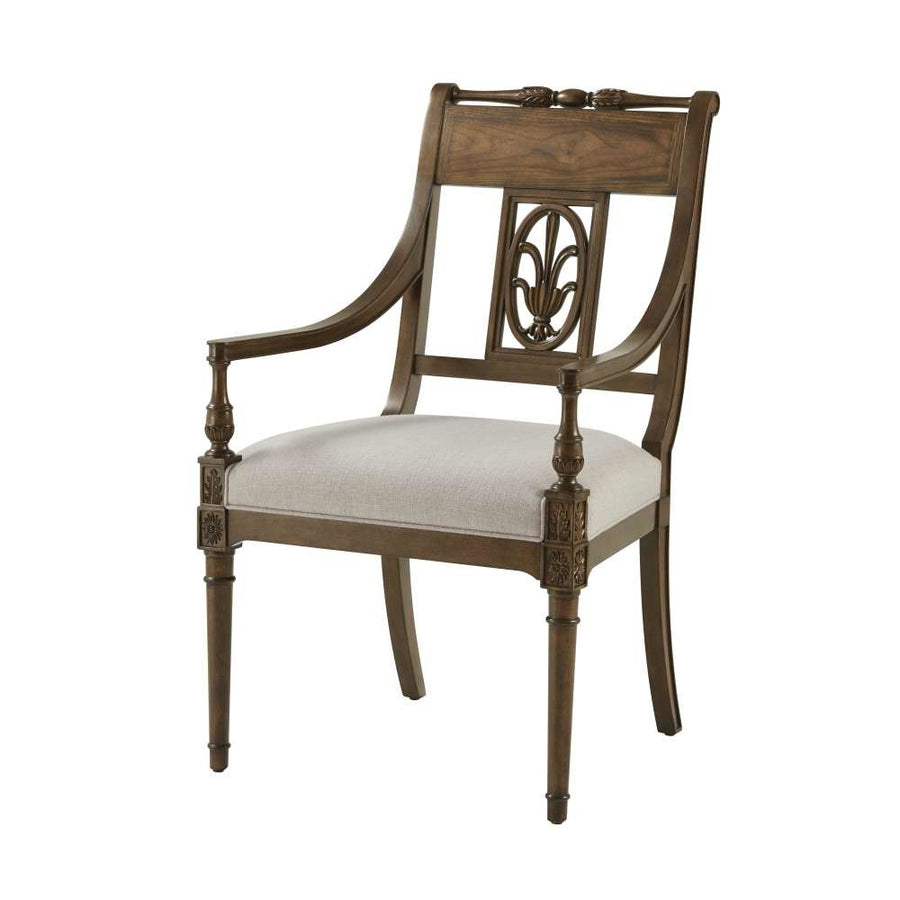 The Iven Dining Armchair Set of 2-Theodore Alexander-THEO-TA41001.1BNR-Dining Chairs-1-France and Son