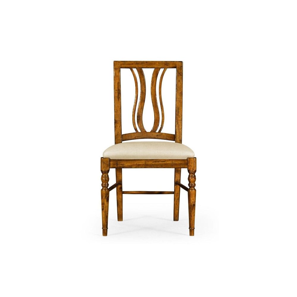 Curved Back Side Chair-Jonathan Charles-JCHARLES-491102-SC-CFW-F400-Dining ChairsCountry Walnut & Shambala-2-France and Son
