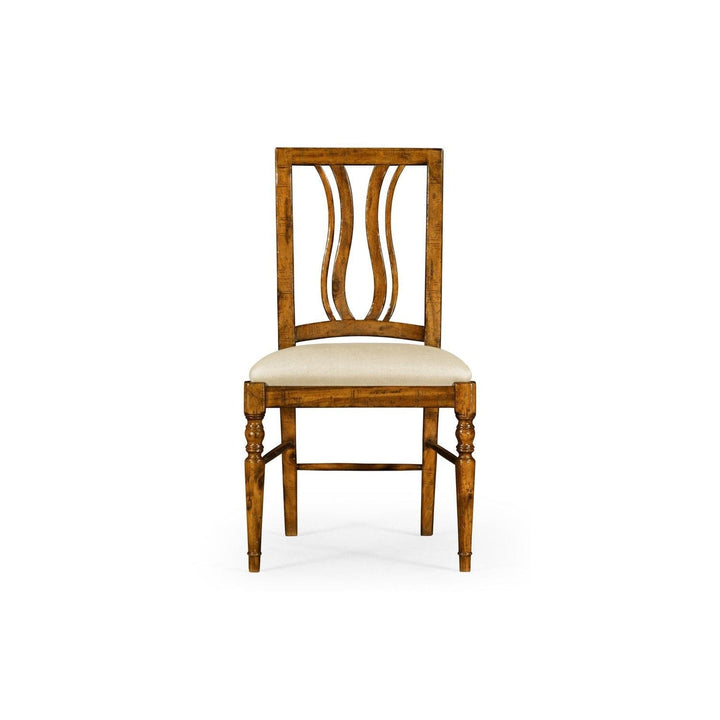Curved Back Side Chair-Jonathan Charles-JCHARLES-491102-SC-CFW-F400-Dining ChairsCountry Walnut & Shambala-2-France and Son