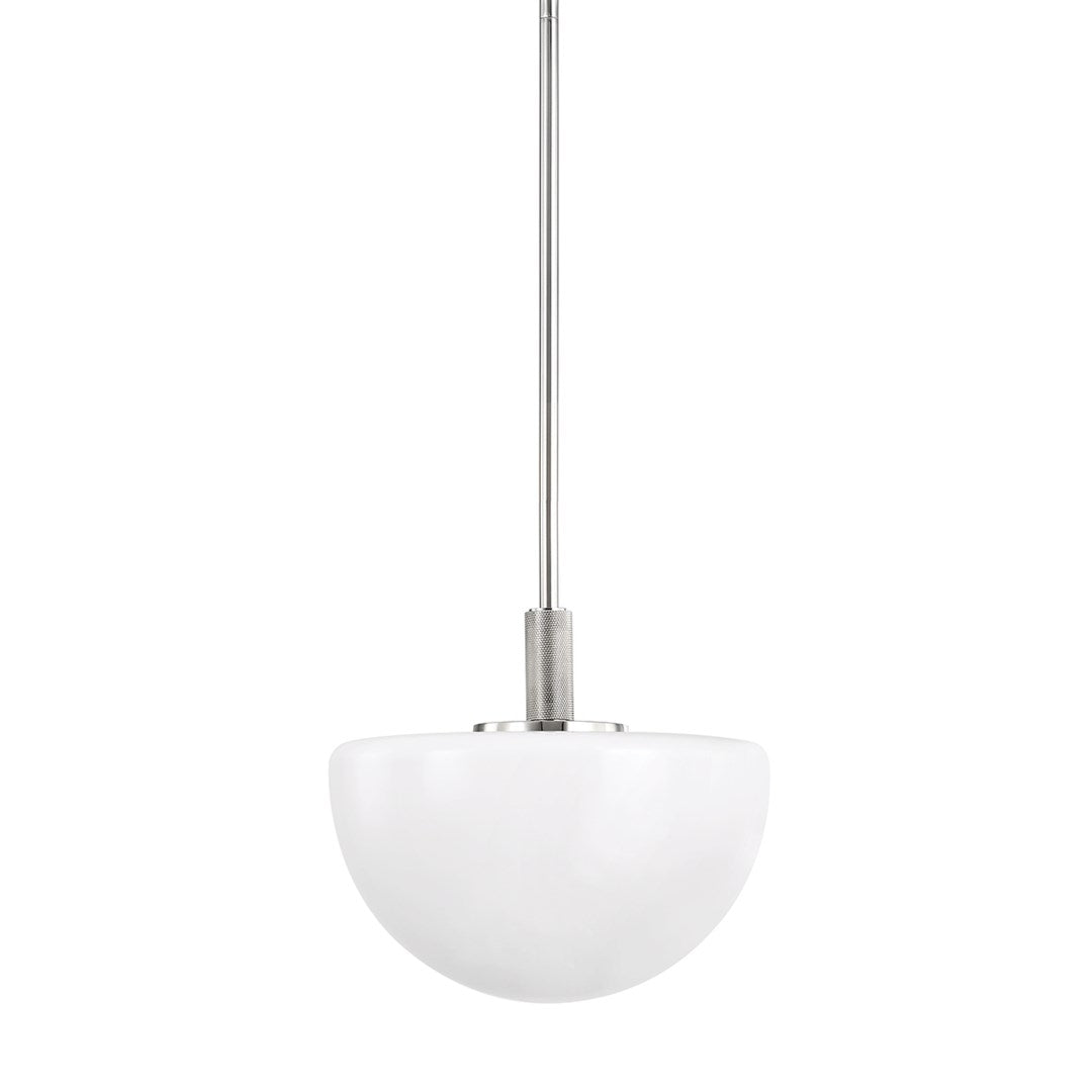 Lethbridge 1 Light Pendant-Hudson Valley-HVL-5913-PN-PendantsPolished Nickel-5-France and Son