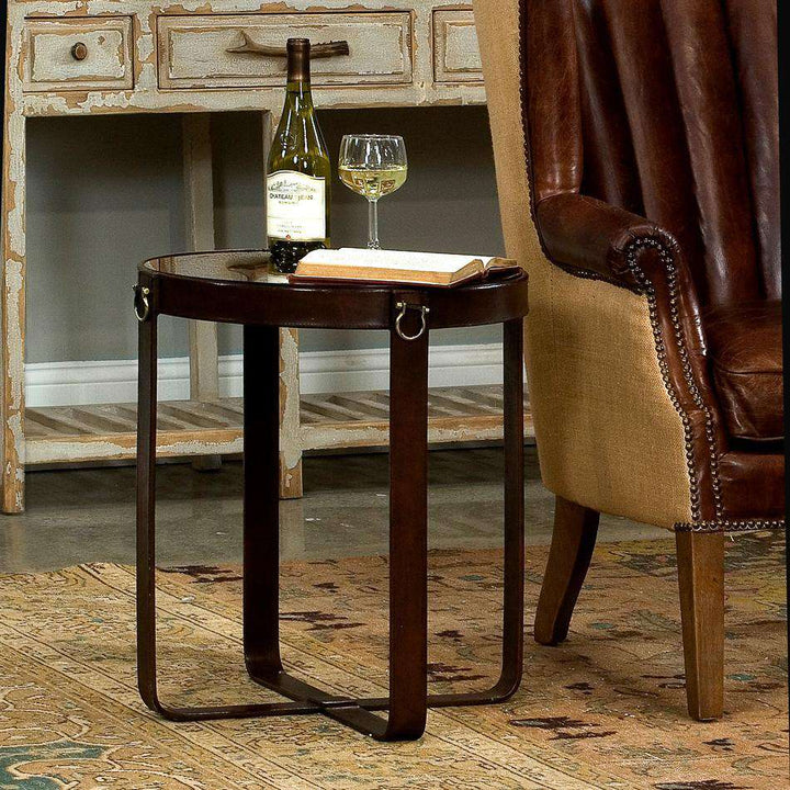 Leather Harness Table-SARREID-SARREID-29055-Side Tables-3-France and Son