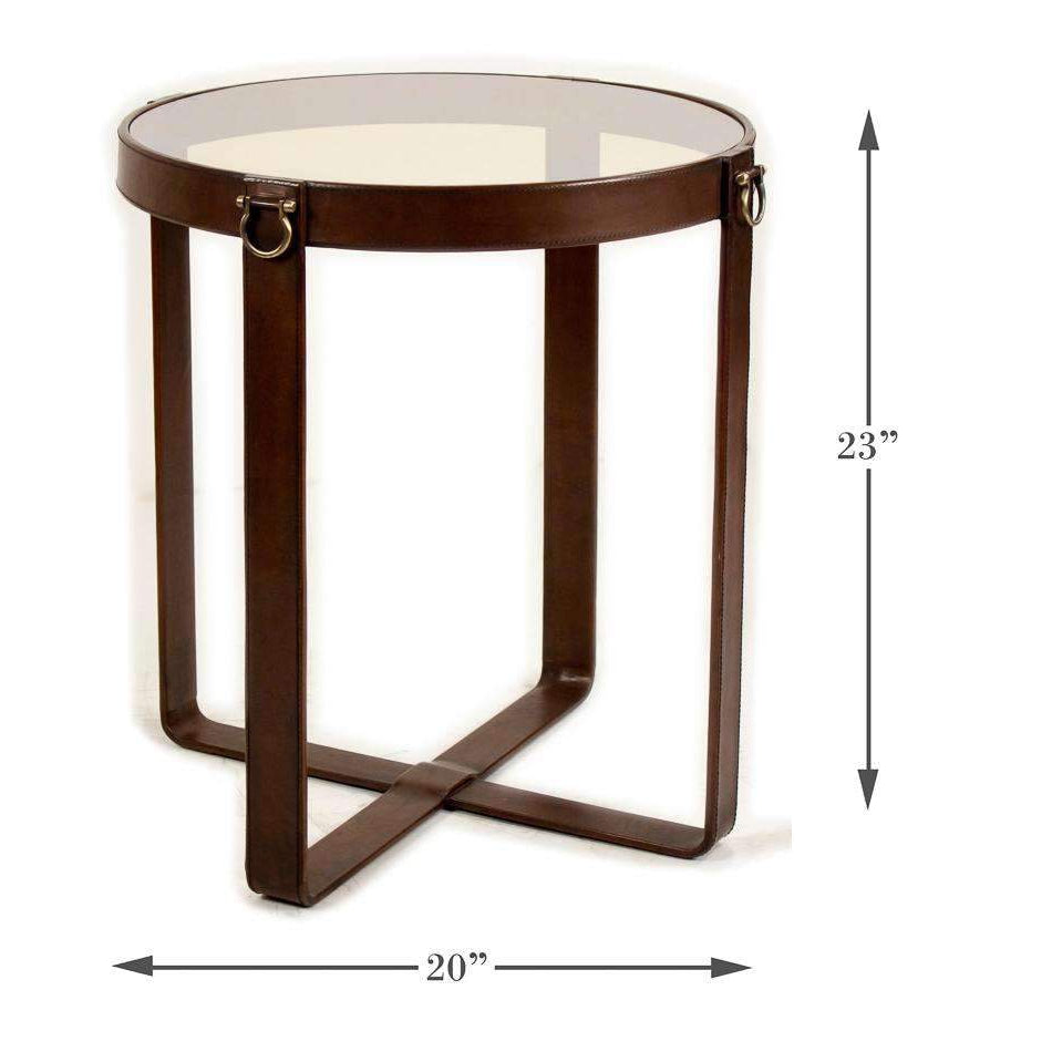 Leather Harness Table-SARREID-SARREID-29055-Side Tables-2-France and Son