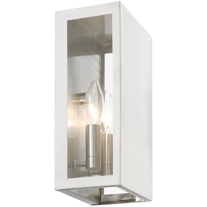 Winfield 2 Light 11 inch Outdoor Sconce-Livex Lighting-LIVEX-29122-91-Wall LightingBrushed Nickel-5-France and Son