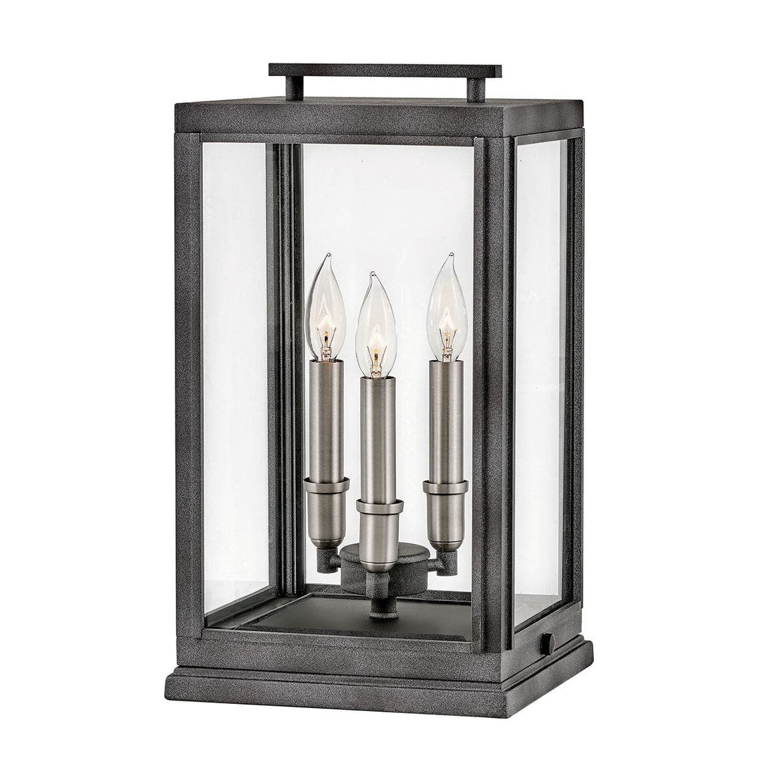 Outdoor Sutcliffe - Large Pier Mount Lantern-Hinkley Lighting-HINKLEY-2917DZ-LV-Outdoor Post LanternsAged Zinc-12v-1-France and Son