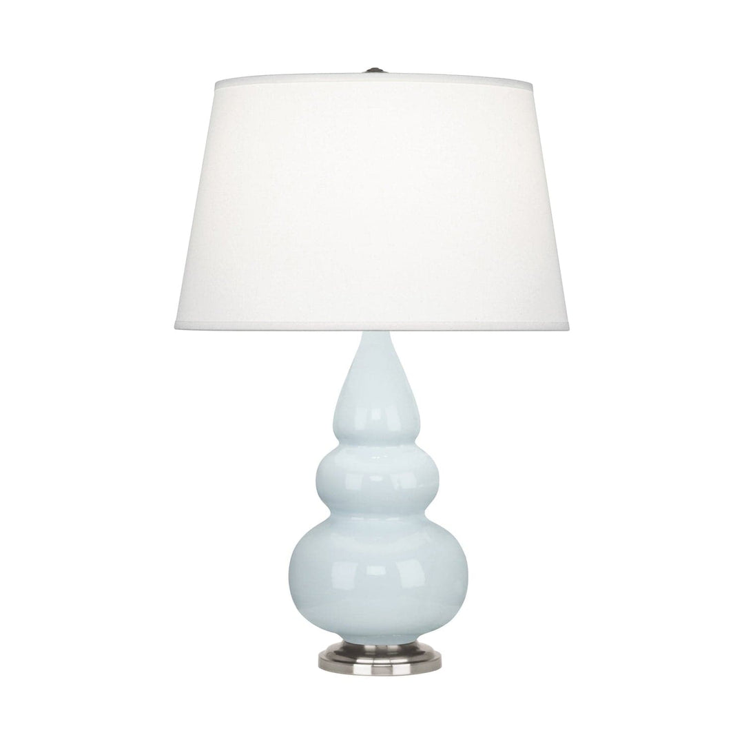 Small Short Gourd Accent Lamp - Antique Silver 24.375"H-Robert Abbey Fine Lighting-ABBEY-291X-Table LampsBaby Blue-16-France and Son