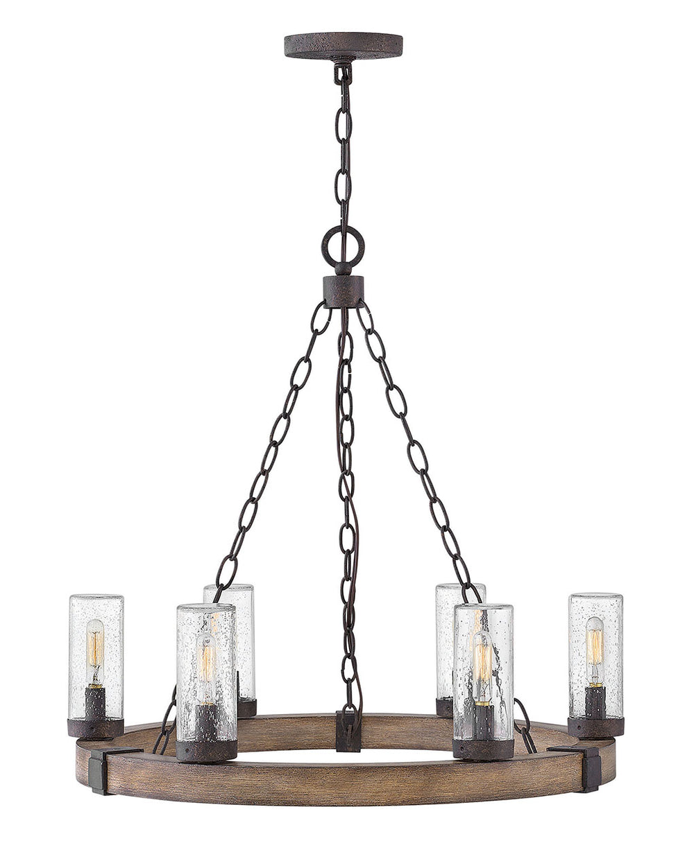 Outdoor Sawyer Medium Single Tier - 24"-Hinkley Lighting-HINKLEY-29206SQ-LV-ChandeliersSequoia-With LED-2-France and Son