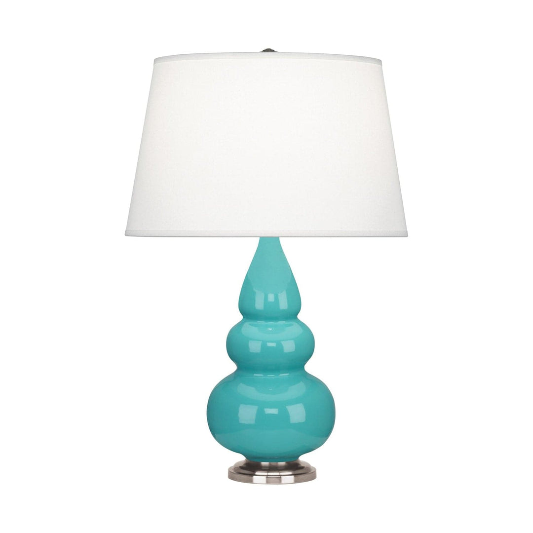 Small Short Gourd Accent Lamp - Antique Silver 24.375"H-Robert Abbey Fine Lighting-ABBEY-292X-Table LampsEgg Blue-17-France and Son