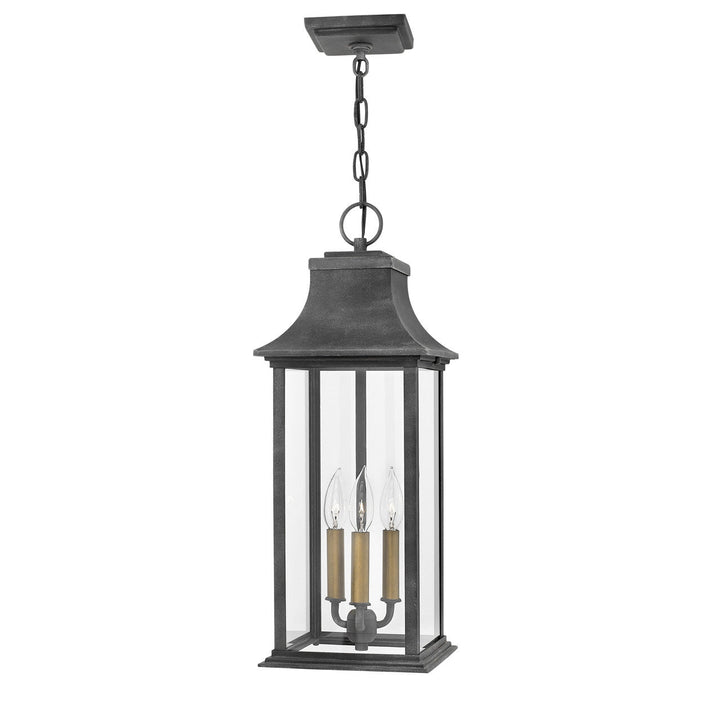 Outdoor Adair - Large Hanging Lantern-Hinkley Lighting-HINKLEY-2932DZ-LL-1-Outdoor Post LanternsAged Zinc-LED-1-France and Son