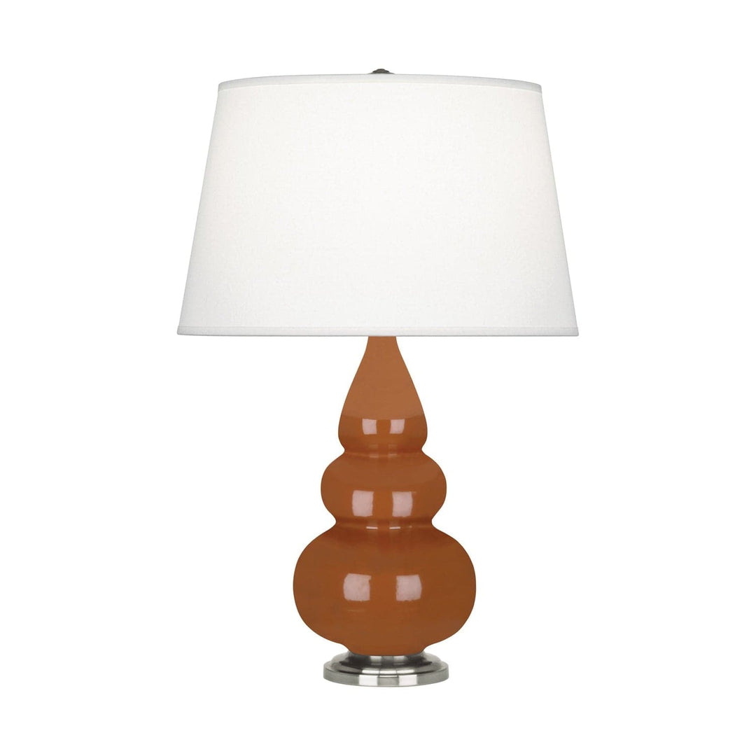 Small Short Gourd Accent Lamp - Antique Silver 24.375"H-Robert Abbey Fine Lighting-ABBEY-295X-Table LampsCinnamon-15-France and Son