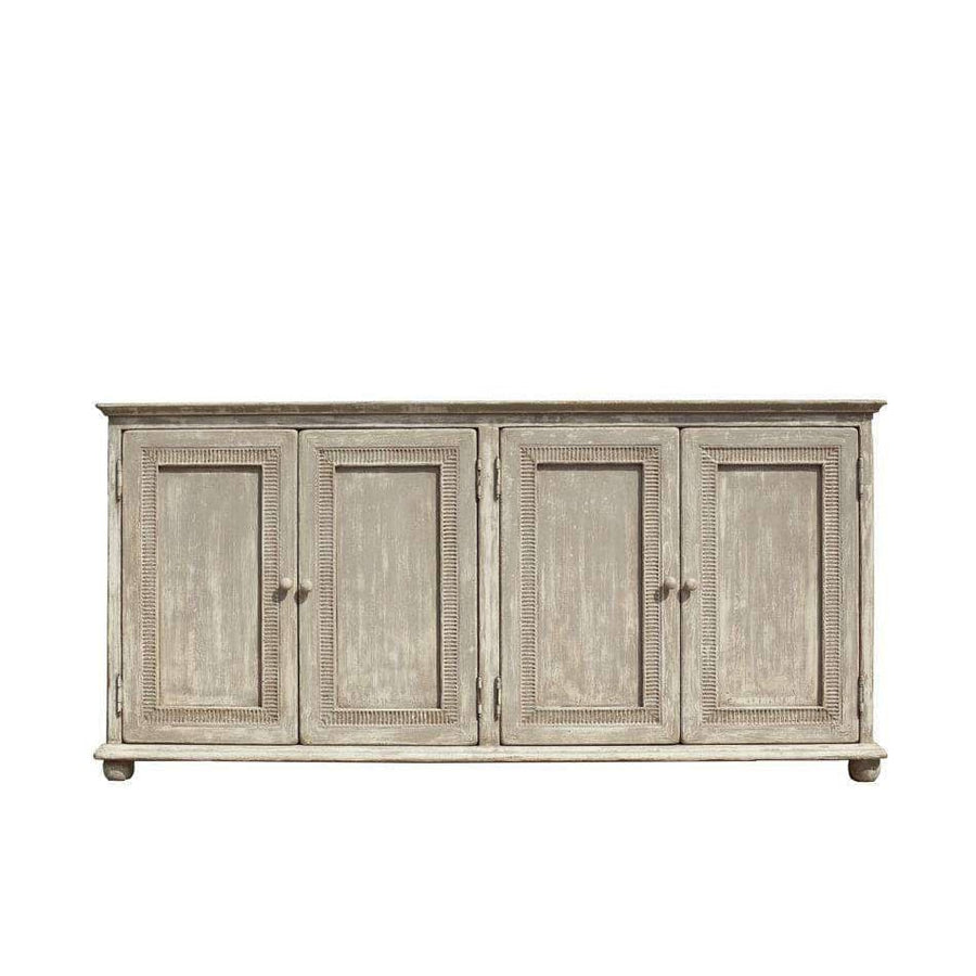 Pie Crust Door Cabinet-SARREID-SARREID-29939-Sideboards & Credenzas-2-France and Son