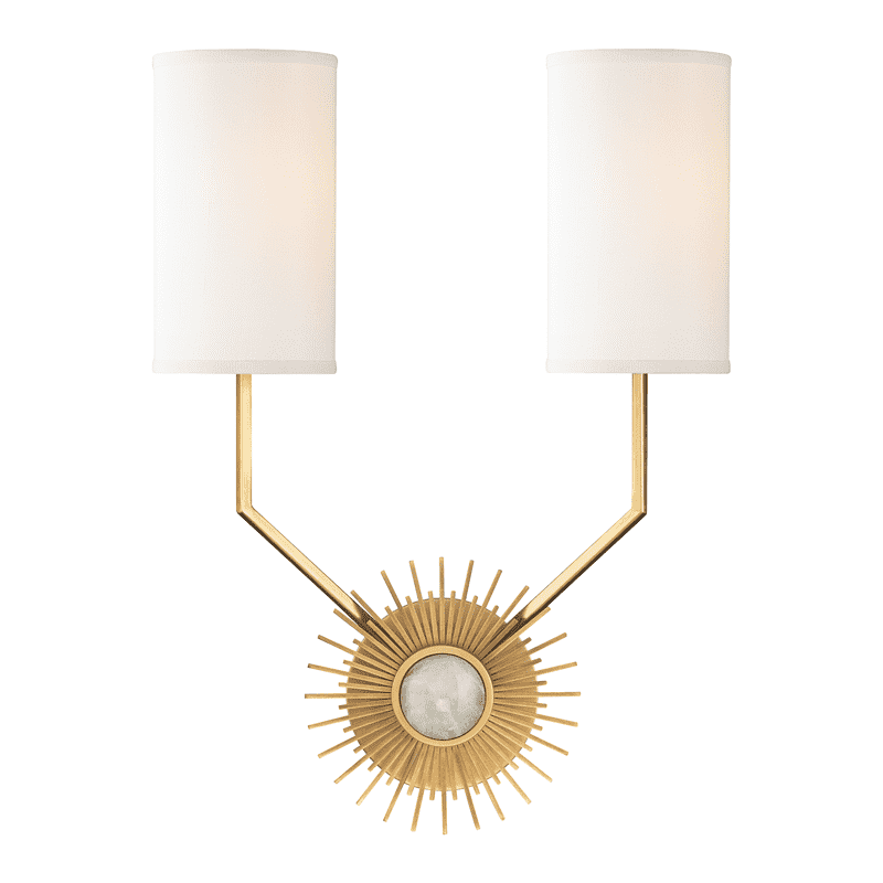 Borland 2 Light Wall Sconce-Hudson Valley-HVL-5512-AGB-Wall LightingGold-1-France and Son