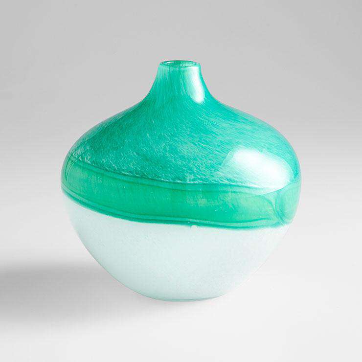 Iced Marble Vase-Cyan Design-CYAN-09520-DecorMedium Iced Marble Vase-3-France and Son
