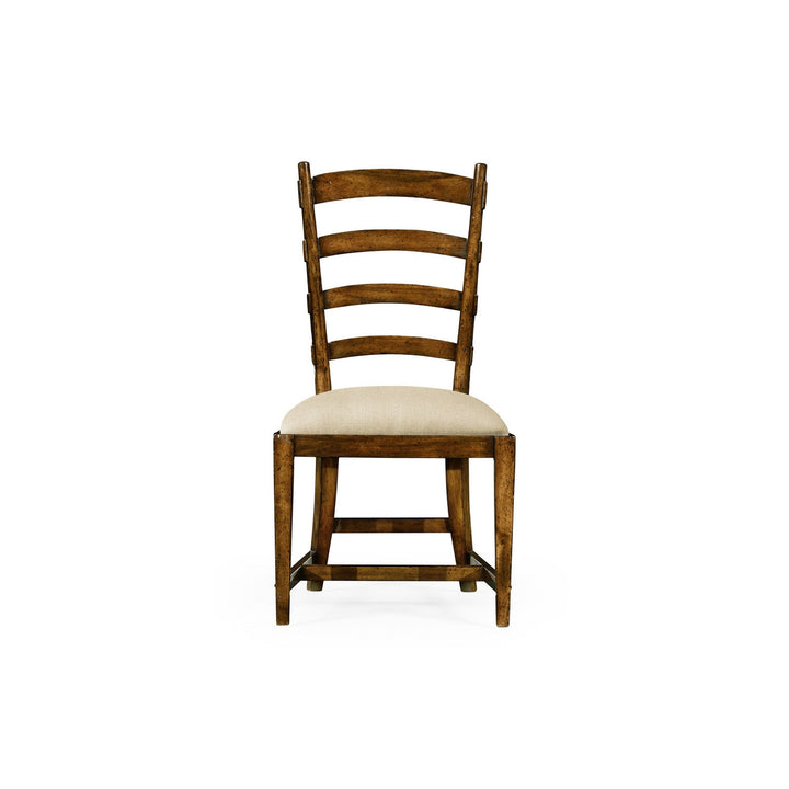 French Ladderback Style Carver Side Chair-Jonathan Charles-JCHARLES-494774-SC-WAL-F400-Dining ChairsF400-2-France and Son