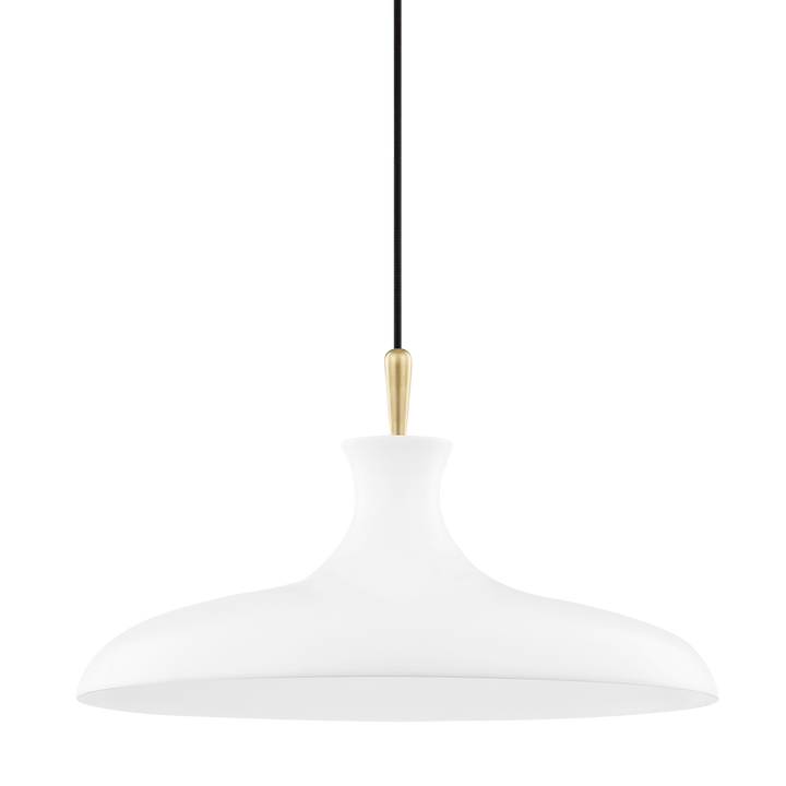 Cassidy 1 Light Large Pendant-Mitzi-HVL-H421701L-AGB/WH-PendantsAged Brass / Soft White-1-France and Son