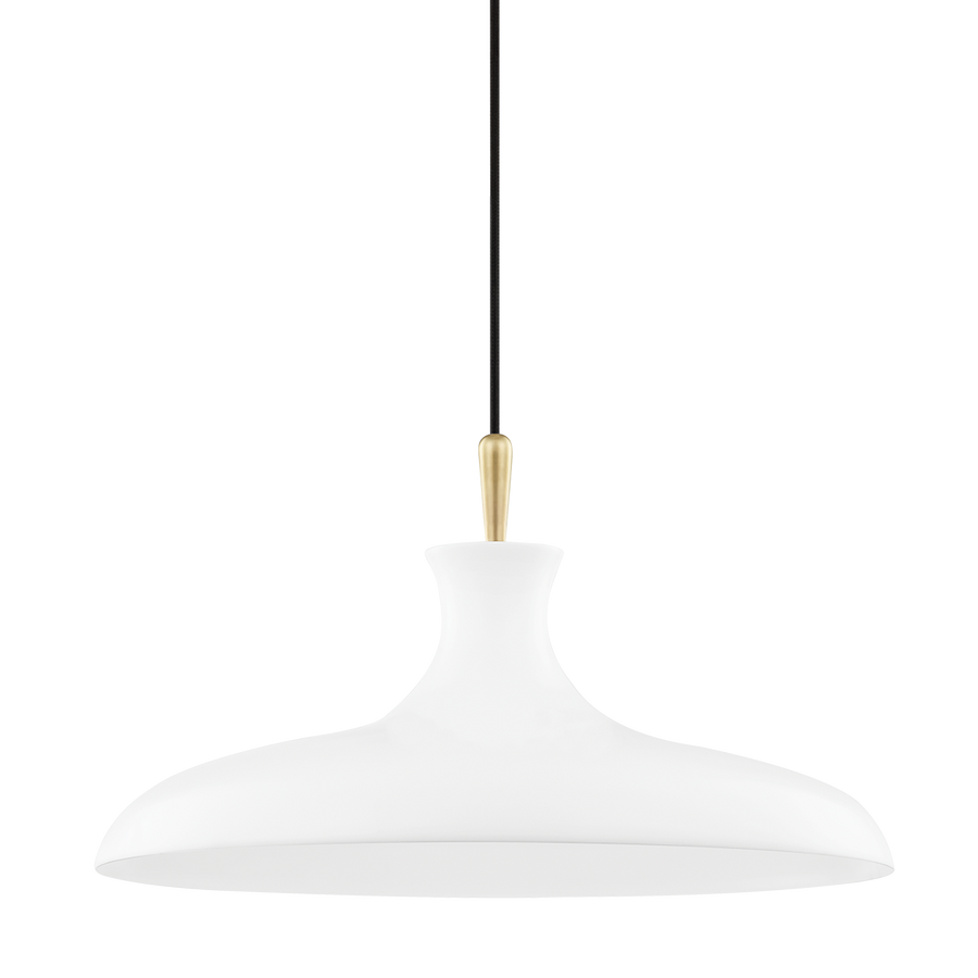 Cassidy 1 Light Large Pendant-Mitzi-HVL-H421701L-AGB/WH-PendantsAged Brass / Soft White-1-France and Son